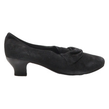 HOTTER Pump Shoes Black Suede
